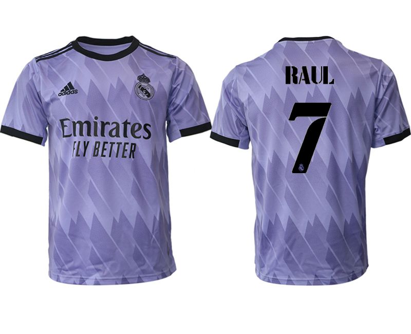 Men 2022-2023 Club Real Madrid away aaa version purple #7 Soccer Jersey->real madrid jersey->Soccer Club Jersey
